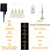 NNETM Glistening Christmas: 4-Pack Hanging Solar Firework Lights