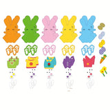 NNETM 10pcs Easter Bunny DIY Craft Kit Foam Decals