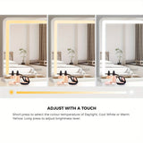 NNETM 80×62cm LED Hollywood Makeup Mirror with Bluetooth Speaker – Vanity Mirror