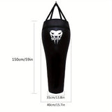 NNETM Muay Thai Hanging Sandbag Faux Leather