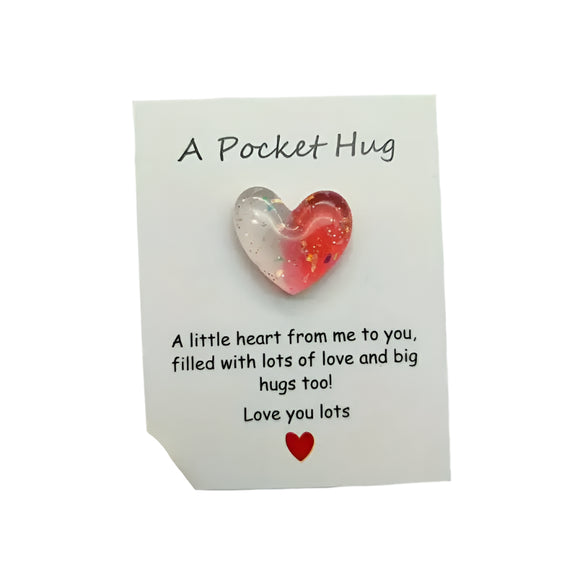 NNEOBA 50pcs Heart Pocket Hugs with Encouragement Card