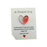 NNEOBA 50pcs Heart Pocket Hugs with Encouragement Card