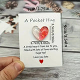 NNEOBA 50pcs Heart Pocket Hugs with Encouragement Card