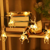 NNEOBA 1.5M 10-LED Christmas Reindeer String Lights – Festive Fairy Garland