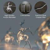 NNEOBA 1.5M 10-LED Christmas Reindeer String Lights – Festive Fairy Garland