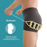NNEOBA Wooden Therapy Cellulite Massage Roller Handmade Back Massager Brown