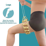 NNEOBA Wooden Therapy Cellulite Massage Roller Handmade Back Massager Brown