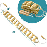 NNEOBA Wooden Therapy Cellulite Massage Roller Handmade Back Massager Brown