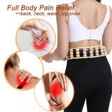 NNEOBA Wooden Therapy Cellulite Massage Roller Handmade Back Massager Brown