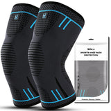 NNEOBA 2pcs Compression Knee Support Sleeve Elastic & Breathable Knee Brace XL