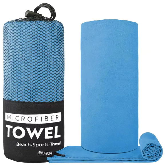 NNEOBA Super Absorbent Microfiber Sports Towel (Light Blue)