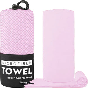 NNEOBA Lightweight Microfiber Quick-Drying Towel (Light Pink)