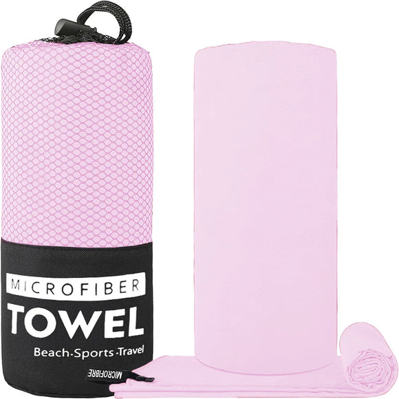 NNEOBA Lightweight Microfiber Quick-Drying Towel (Light Pink)