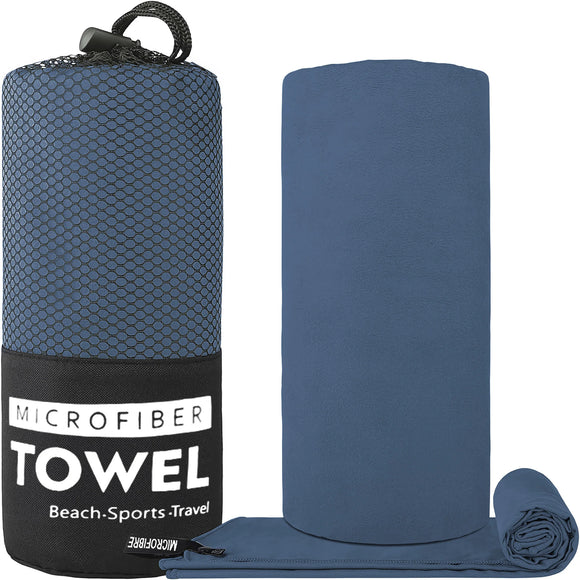 NNEOBA 1-pc Quick-Dry Microfibre Sports Towel (Navy Blue)