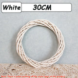 NNEOBA Rattan Wreath Ring DIY Christmas Tree Decor