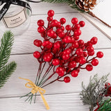 NNEOBA Christmas Red Berry Stems Wreath Decor