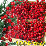 NNEOBA Christmas Red Berry Stems Wreath Decor