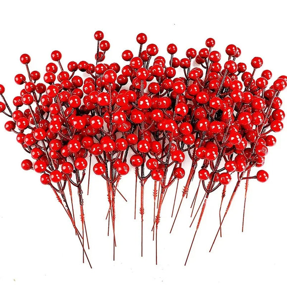 NNEOBA Christmas Red Berry Stems Wreath Decor