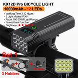 NNEOBA KX12D Pro Bicycle Light Set