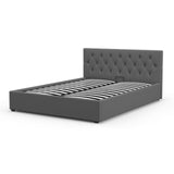 Milano Capri Luxury Gas Lift Bed With Headboard (Model 3) - Grey No.28 - Double-1935488861786476544