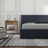 Milano Luxury Gas Lift Bed with Headboard (Model 1) - Charcoal No.35 - King-1935488861945860099