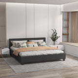 Milano Sienna Luxury Bed with Headboard (Model 2) - Charcoal No.35 - King Single-1935488862591782912