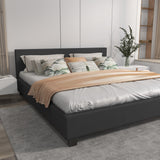 Milano Sienna Luxury Bed with Headboard (Model 2) - Charcoal No.35 - King Single-1935488862591782916