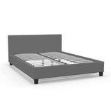 Milano Sienna Luxury Bed with Headboard (Model 2) - Grey No.28 - Single-1927503919358021639