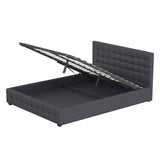 Milano Decor Eden Gas Lift Bed - Dark Grey - Single-1935488863212539904
