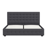 Milano Decor Eden Gas Lift Bed - Dark Grey - Single-1935488863212539910