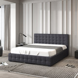 Milano Decor Eden Gas Lift Bed - Dark Grey - Double-1935488863514529793