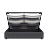Milano Decor Eden Gas Lift Bed - Dark Grey - Queen-1935488863669719047