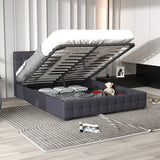 Milano Decor Eden Gas Lift Bed - Dark Grey - King-1935488863820713987