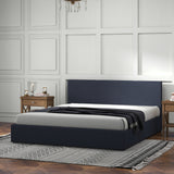Milano Luxury Gas Lift Bed with Headboard (Model 1) - Charcoal No.35 - Double-1935488863975903236