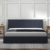 Milano Luxury Gas Lift Bed with Headboard (Model 1) - Charcoal No.35 - Double-1935488863975903237