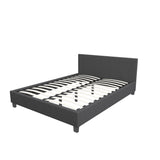 Milano Sienna Luxury Bed with Headboard (Model 2) - Charcoal No.35 - Single-1927503921518088198