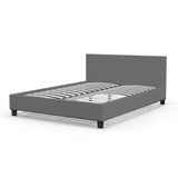 Milano Sienna Luxury Bed with Headboard (Model 2) - Grey No.28 - King Single-1929686790625693696