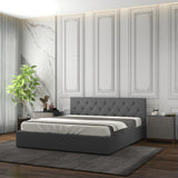 Milano Capri Luxury Gas Lift Bed With Headboard (Model 3) - Grey No.28 - King Single-1935488864424693761
