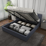 Milano Capri Luxury Gas Lift Bed With Headboard (Model 3) - Charcoal No.35 - King-1935488864584077319