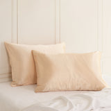 SILK PILLOW CASE TWIN PACK - SIZE: 51X76CM - Champagne Pink-1927503852970577920
