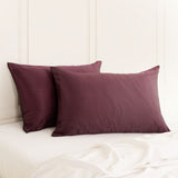 SILK PILLOW CASE TWIN PACK - SIZE: 51X76CM? - Malaga Wine-1927503853452922880