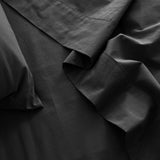Royal Comfort Vintage Washed 100 % Cotton Sheet Set Single - Charcoal-1927503911158157316