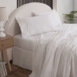 Royal Comfort Vintage Washed 100% Cotton Sheet Set Queen - White-1935488861027307520