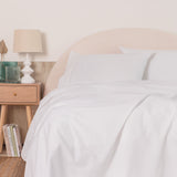 Royal Comfort Vintage Washed 100% Cotton Sheet Set Queen - White-1935488861027307521