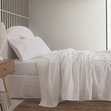 Royal Comfort Vintage Washed 100% Cotton Sheet Set Queen - White-1935488861027307522