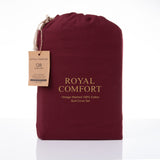 Royal Comfort Vintage Washed 100 % Cotton Quilt Cover Set Single - Mulled Wine-1935488849371336706