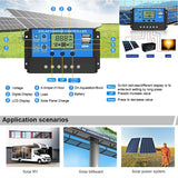 NNEOBA 1000W 12V Solar Panel with 60A Controller – Dual Output USB/DC Solar Charger