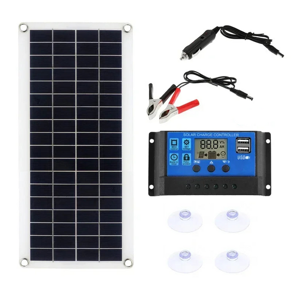 NNEOBA 1000W 12V Solar Panel with 60A Controller – Dual Output USB/DC Solar Charger