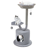 NNECW 106 CM Tall Cat Tree with Curved Metal Supporting Frame