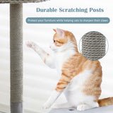 NNECW 106 CM Tall Cat Tree with Curved Metal Supporting Frame